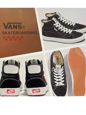 Vans The Lizzie Armanto Black Suede Skate Shoes Size Men 8.5 / Women 10